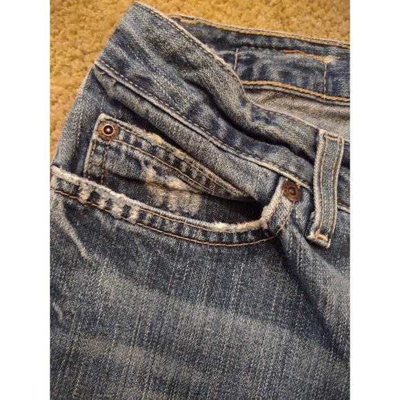Womens BKE Denim Cut Off Blue Jeans All Cotton Stretch Waist 30 In Inseam 29 In - Picture 10 of 12